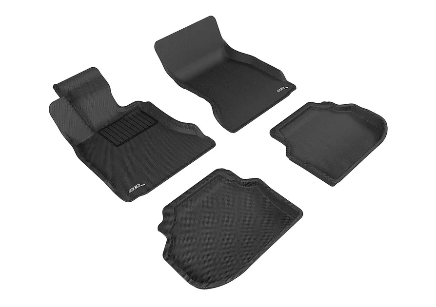 3D MAXpider Kagu 1st & 2nd Row Floormats For 11-14 BMW 5 Series F10 - Black